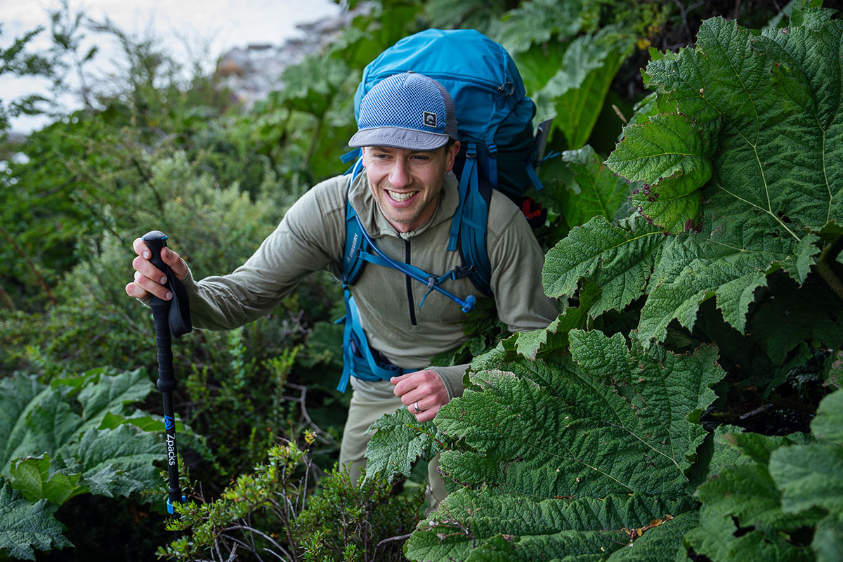 Sun protection shirt (bushwhacking in Zpacks The Mirage Merino Sun Hoody)